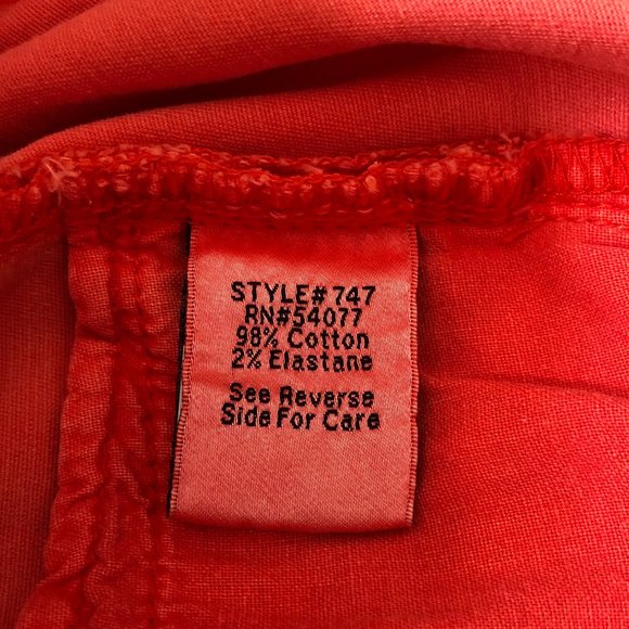 CAbi Lobster Skinny Pants Style #747 Size 4 Orange Coral - Picture 11 of 13